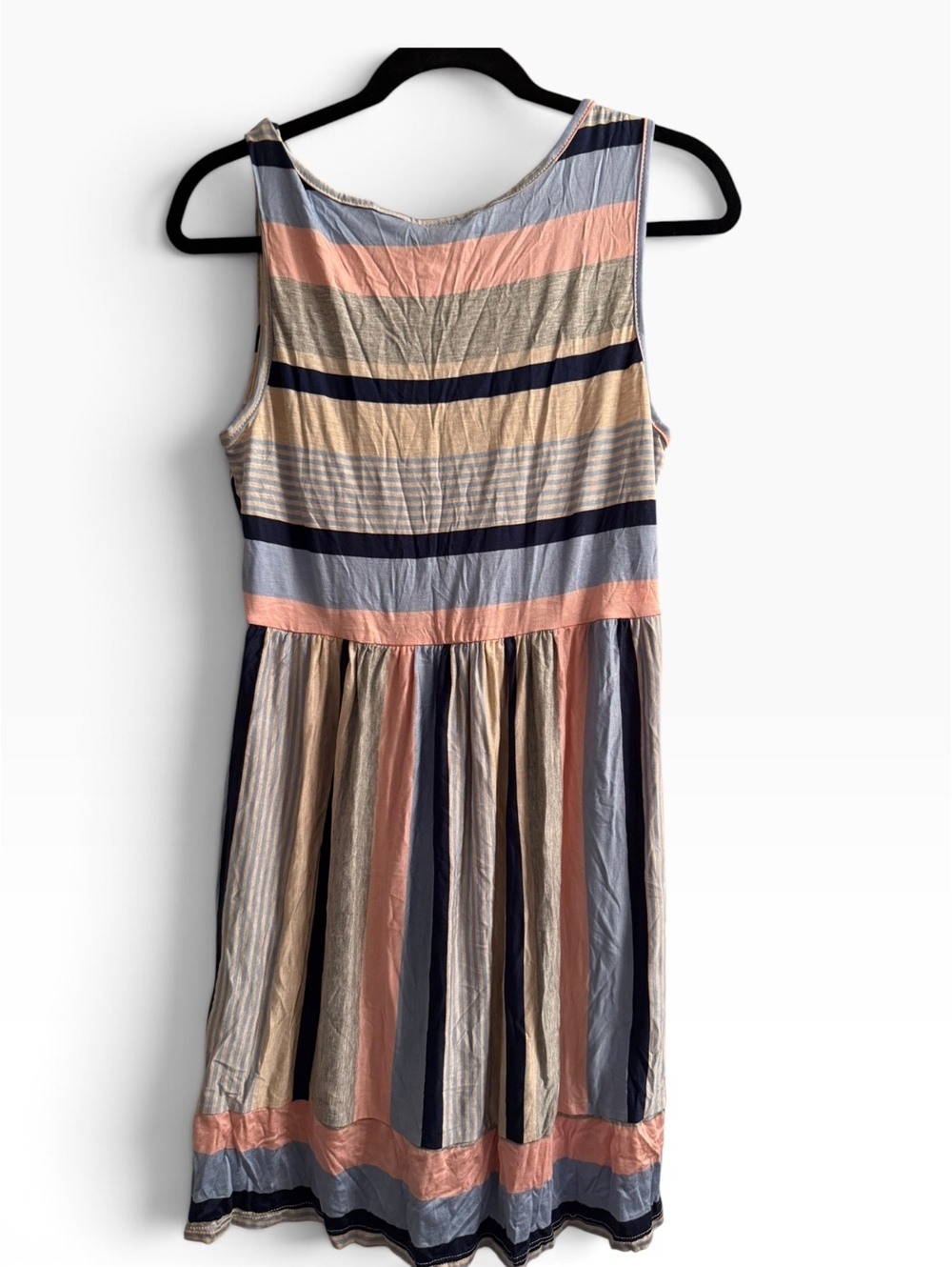 Lovely Melody Women's Sleeveless Striped Rayon Spandex Tunic XL - Picture 2 of 4